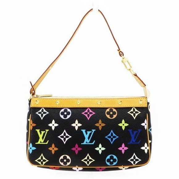 Louis Vuitton Black Noir Accessory Pouch Multicolor - Picture 1 of 3